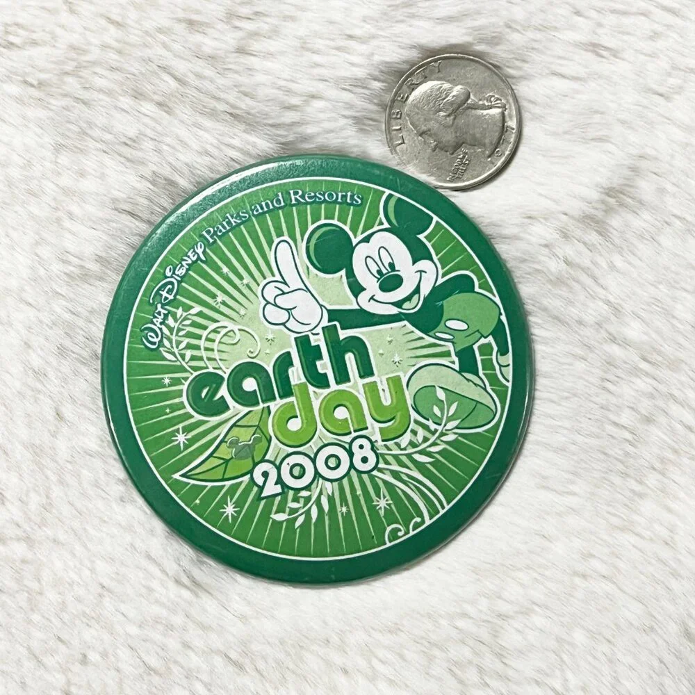 🔮 5/$25‎ Disney Earth Day 2008 Mickey Mouse Pin